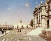 马丁 瑞克 奥尔特加 : A View Of Santa Maria Della Salute Venice